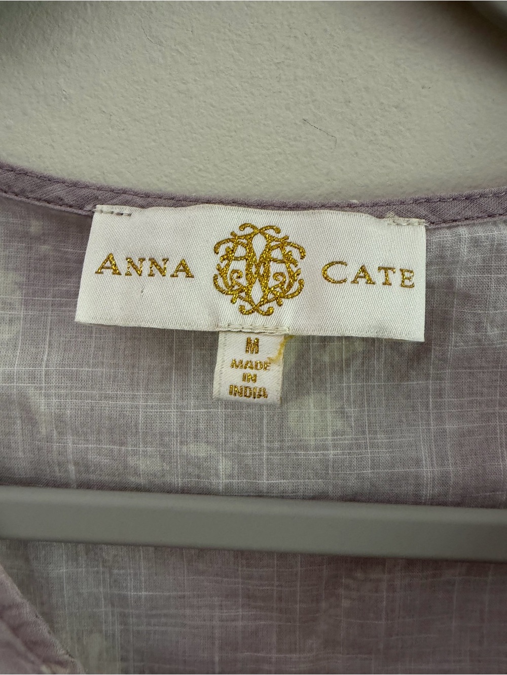 Anna Cate Coquette Princess Girly Lavender Floral Ruched Peplum Blouse (M) Party - Picture 7 of 15